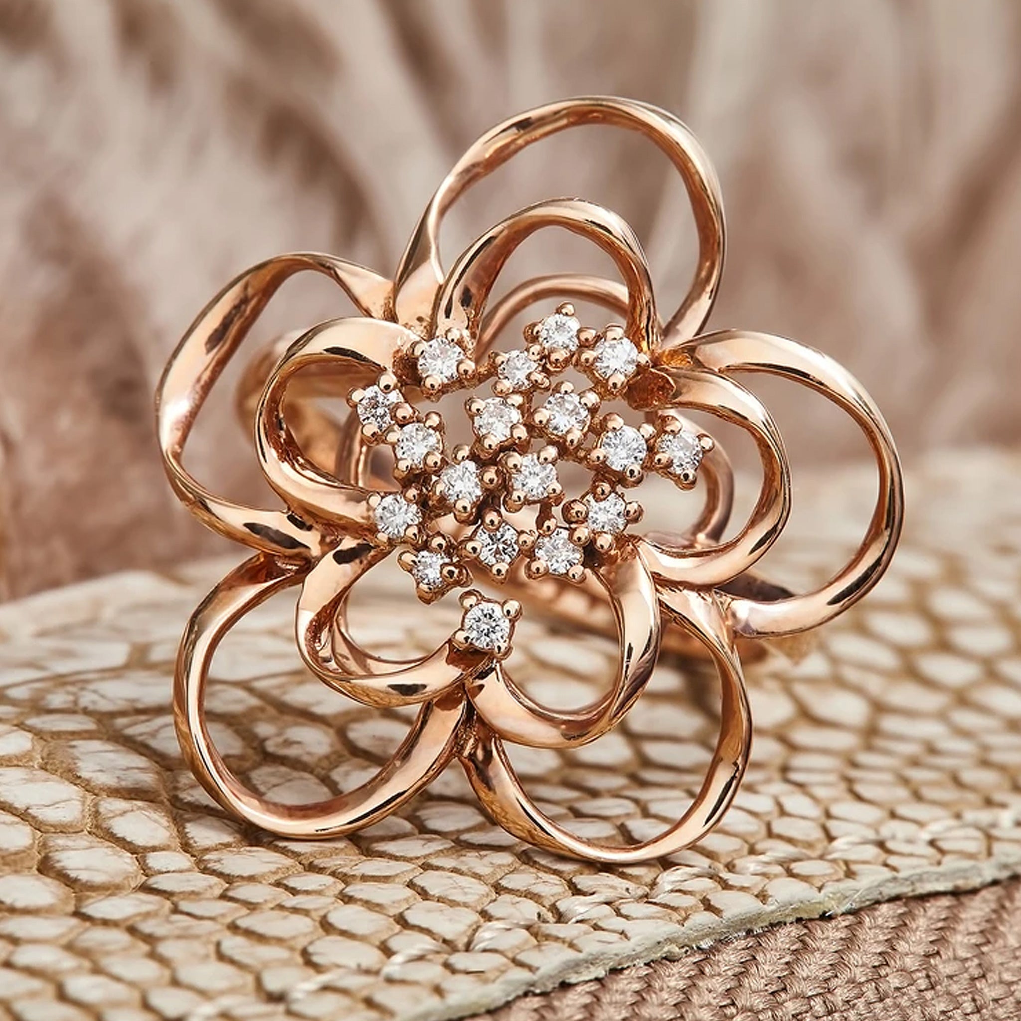 Senco Gold & Diamonds Single Flower Gold Ring : Amazon.in: Jewellery